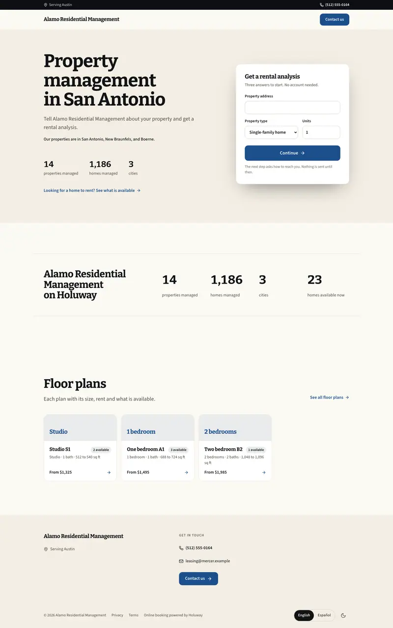 Alamo Residential Management, sample property